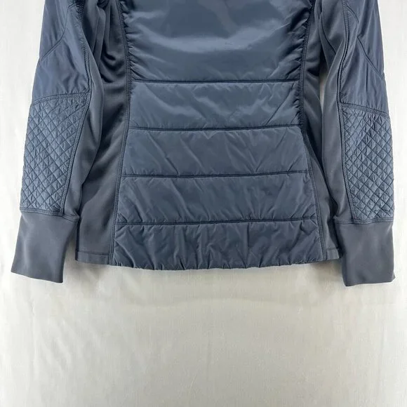 Athleta Jacket Womens Sz 2XS Rock Ridge PrimaLoft Hoodie Quilted Insulated Gray - Picture 8 of 13